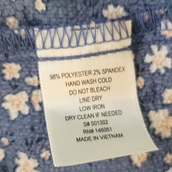 Monteau Blue and White Floral Cottagecore Dress - Medium - Picture 5 of 9